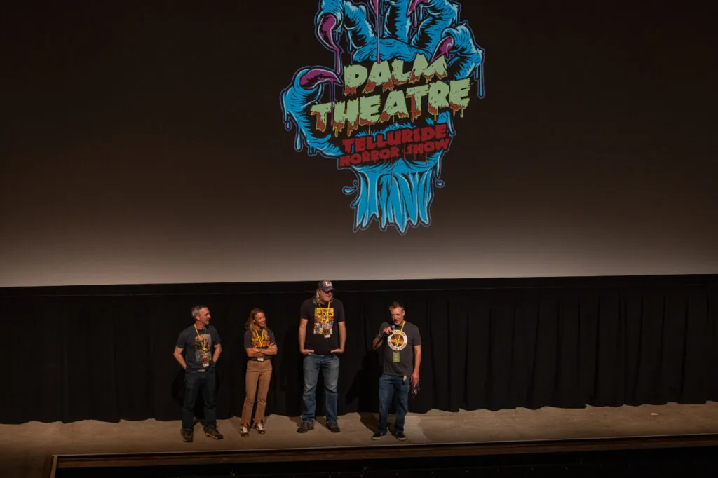 Brady Richards, Anna Wilson, Erik Cooper and Ted Wilson at Telluride Horror Show.